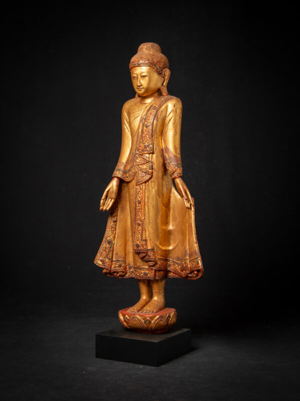 Antika Burma Mandalay Buda Heykeli - Görsel 4