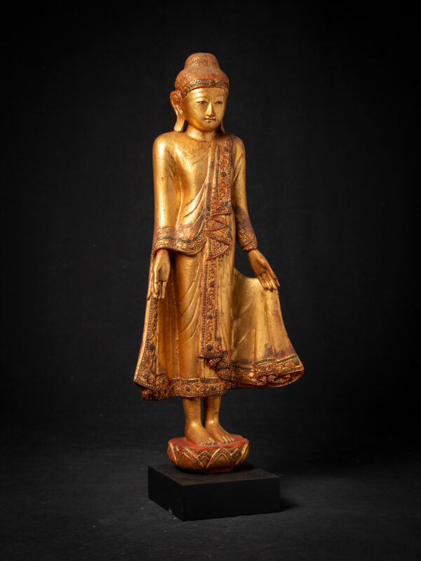 Antika Burma Mandalay Buda Heykeli - Görsel 8