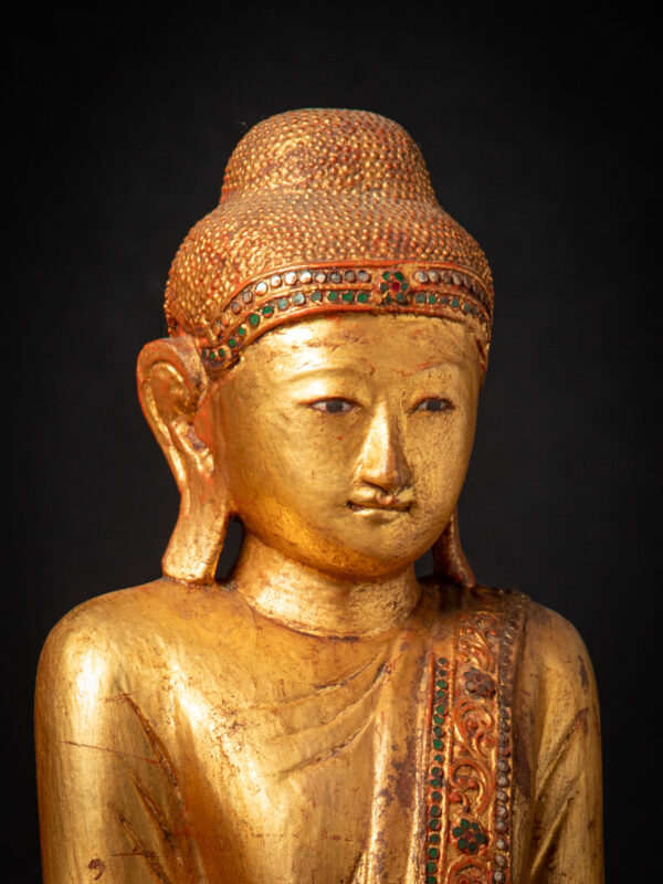 Antika Burma Mandalay Buda Heykeli - Görsel 9