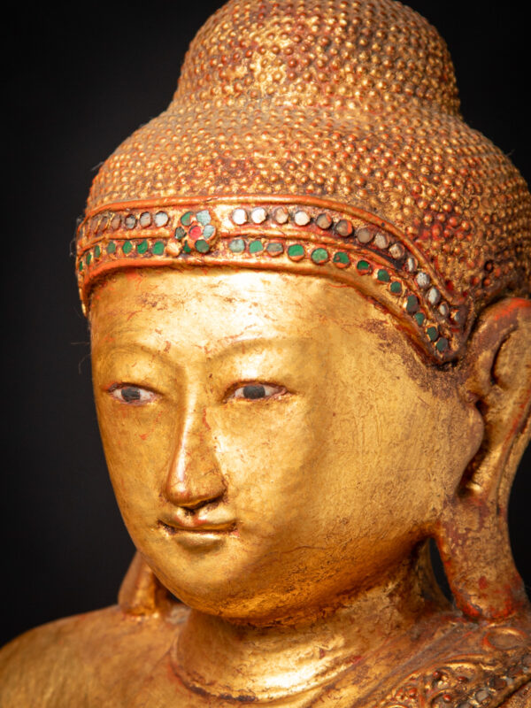 Antika Burma Mandalay Buda Heykeli - Görsel 11