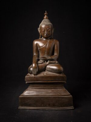 Eski bronz Burma Buda heykeli, Shan (Tai Yai) stili, Bhumisparsha Mudra duruşu