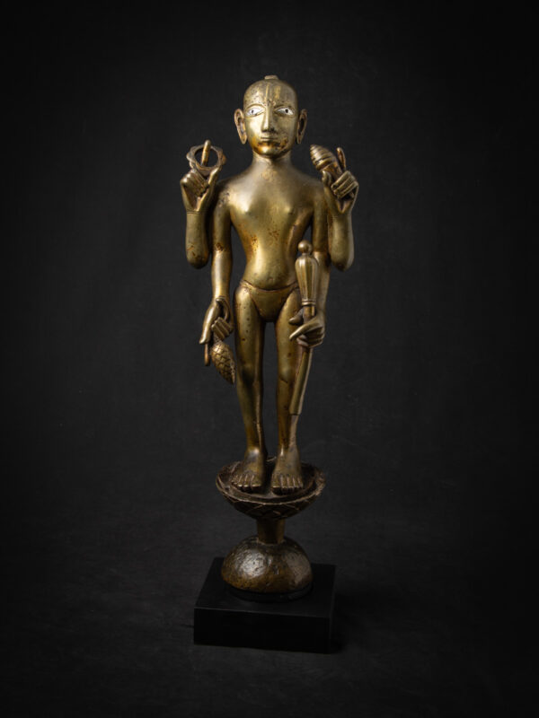 Özel Antik Bronz Vishnu heykeli - Görsel 11