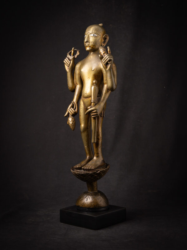Özel Antik Bronz Vishnu heykeli - Görsel 13