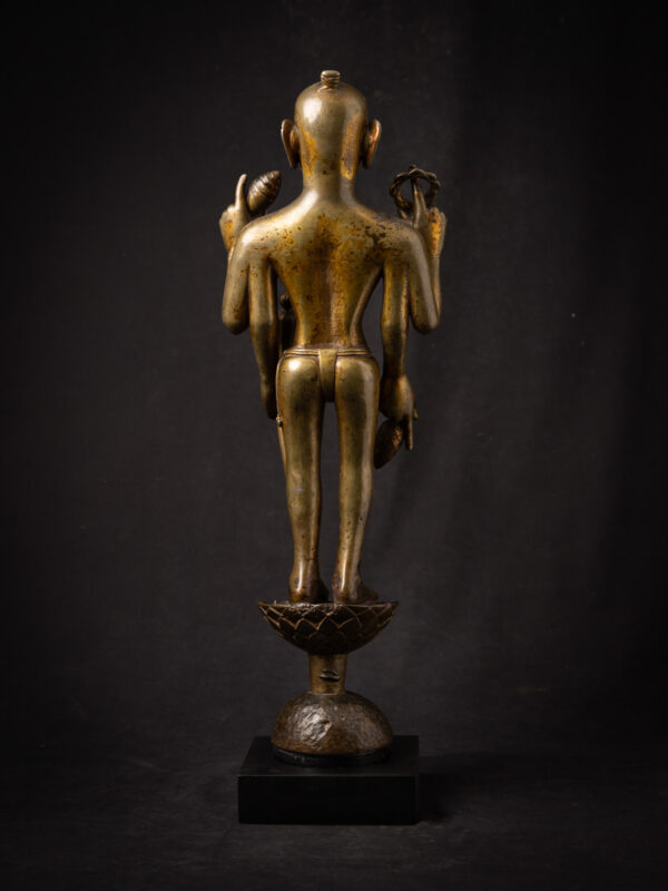 Özel Antik Bronz Vishnu heykeli - Görsel 15