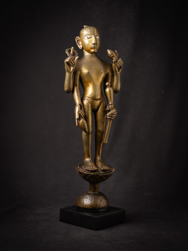 Özel Antik Bronz Vishnu heykeli - Görsel 17
