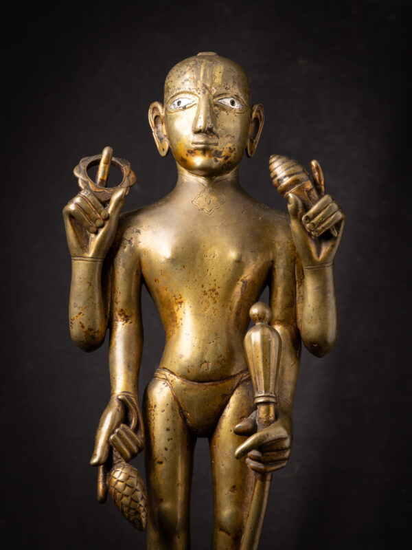 Özel Antik Bronz Vishnu heykeli - Görsel 19