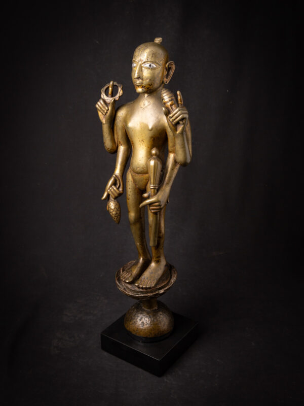 Özel Antik Bronz Vishnu heykeli - Görsel 3