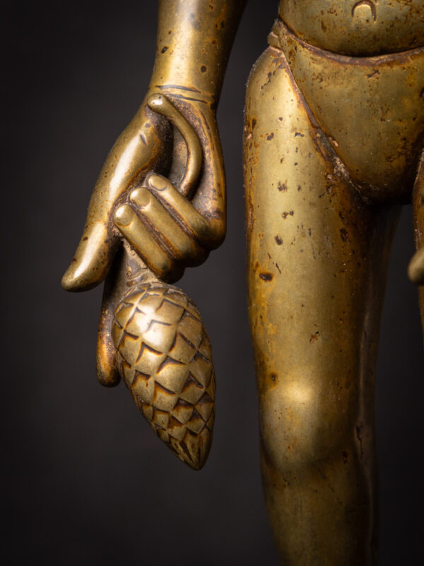 Özel Antik Bronz Vishnu heykeli - Görsel 9