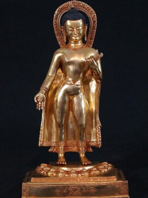 Yeni Nepal bronz Buda heykeli, 24 ayar altın yaldızlı, 3 parçalı