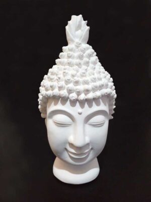 Beyaz Buda Başı Heykeli - Önden görünüm vitrin fotoğrafı